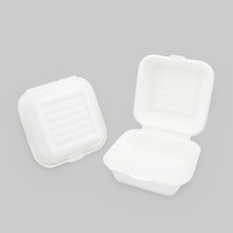 펄프도시락 햄버거용기 펄포용기 포장용기 50개, 크라프트, 1개