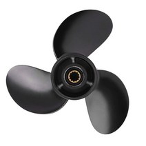 보트 프로펠러 선외기 8.5 quotX 9quot 3B2W64517-1 도하츠 닛산 Mercury 마린r Parsun 8HP-9.8HP 12 Tooth 검정