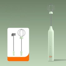 밀크프로더 우유데우는기계 우유거품기 전기 거품 제조기 믹서 휴대용 고속 계란 비터 충전식 커피 완드 블렌더, 03 green, 03 green