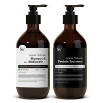 수오가닉 퍼퓸 로즈마리 샴푸워시 1000ml+트리트먼트 1000ml 1세트