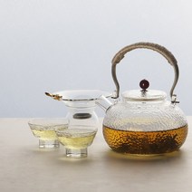 유리 해머 무늬 찻잔 쿵푸 다도 찻잔 가정 차 세트 유리 컵 일본 육각 망치 무늬 컵, NONE, 색상 분류: 빨간 구슬 망치로 치는 주전자 금붕어 차 배수구 망치로 찻잔 2