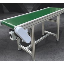 컨베이어벨트 컨베이어 콘베어 벨트콘 롤러 산업용 자재운반 테이블 기계식 상하차, 초록