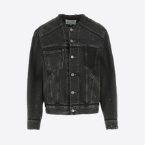 기타 [명품]마르지엘라 22FW 카라리스 페인티드 블랙 데님 자켓 S5..