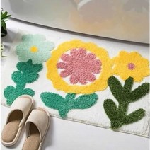 빅 플라워발매트 빈티지 현관 욕실 주방 발매트