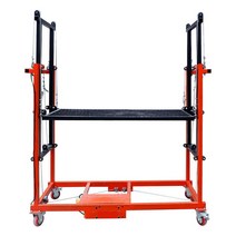 상업용 철제 이동식 트레일러 화물 물류 운반 카트 공사 작업장, H. 3m   - 500kg 하중