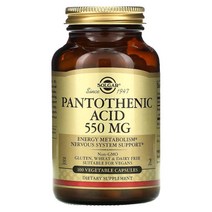 솔가 판토텐산 비타민 B5 D 칼슘 550mg 100캡슐
