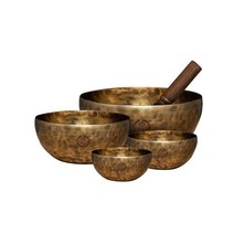 구리 차임 벨 싱잉볼 명상 기도 네팔 소리 치유 집중, C형 지름 14cm