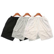 카고포켓 고무줄 남자 헬스 홈트 반바지 캐쥬얼팬츠
