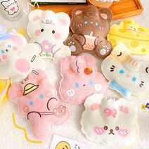보온 물주머니 실리콘 온수 핫팩 따뜻한 캠핑 겨울 손난로, 양털 캐릭터 손난로 E타입