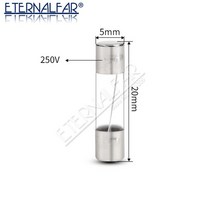 휴즈 세트 자동차 퓨즈 박스 유리관 퓨즈 빠른 블로우 520mm 01A 02A 05A 08A 3A 4A 7A F2AL250V, 26 25A_02 10 Pieces