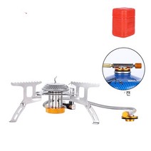 캠핑 장비Outdoor furnace furnace -proof portable portable campg wild furnace head wild picnic gas gas ga, 전자 스토브(플랫 가스 인터페이스)