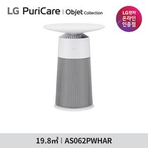 LG전자 퓨리케어 오브제컬렉션 공기청정기 에어로퍼니처 원형 AS062PWHAR (화이트 화이트)