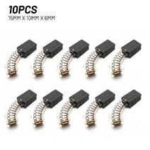 공구 모터 카본 브러쉬 15x10x6mm 전기 해머 드릴 앵글 그라인더 전동 액세서리 교체 10 개