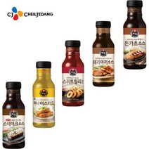 전문점 특제소스!! CJ백설 소스류 돈까스 스테이크 데리야끼 머스타드 칠리소스, 4개, VIPS스테이크소스310g
