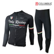 [콜럼버스] Italy 남성 긴팔 자전거복 상하의세트/자전거의류