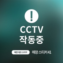 디자인더하다 매장스티커 41 cctv 씨씨티비 스티커, 블랙