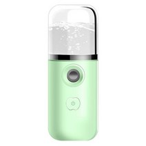 헤어스팀 워터필링 휴대용 나노 미스터 페이셜 스티머 장치 뷰티 스프레이 수분 공급 콜드 충전식 스킨 케, 03 Apple Green