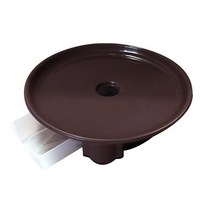 [세진홈] 서랍식 원형 화분받침대, 브라운