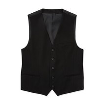 STCO 블랙 슬림 수트 베스트 정장조끼 SJVSZ01