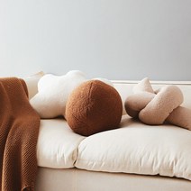 모던 유니크 인테리어 오브제 쿠션, 브라운 볼