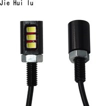 2 개/몫 꼬리 번호 번호판 램프 액세서리 나사 볼트 라이트 화이트 LED 자동차 바이크 오토바이 범용 12V SMD 3 5630, [04] 파란