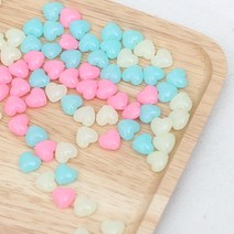 [펠트친구] 야광구슬-입체하트(25개), 하늘