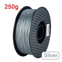 3D프린터 레진 필라멘트PLA Materal 3D 프린터 필라멘트 1.75mm 100g/250g 멀티 컬러 펜 솔리드 퍼플 블루, 05 05 -Silver- 250g