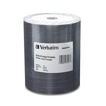 Verbatim DVD-R 4.7GB 16X DataLifePlus 흰색 잉크젯 인쇄 가능 허브 가능 - 100pk 테이프 랩 0.1(97016), 100pk Tape Wrap