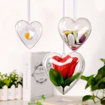 하트 투명공 플라스틱 투명캡슐 아크릴볼 10cm 1개입, 투명하트공-10cm