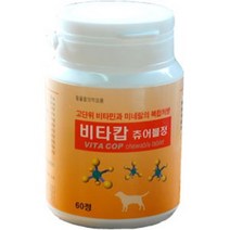 정품 국산 반려동물 비타캅 츄어블정 60정고단위 종합비타민 미네랄제, 1개, 상품상세참조, 건강한맛
