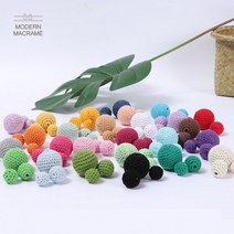 쪽쪽이 클립 만들기 뜨개 구슬 비즈 30mm (26컬러) 마크라메 재료, 24.브라운