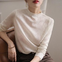 헬리꽁땡 [헬리꽁땡]모크넥꽃레이스티블라우스