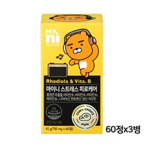 마이니 스트레스 케어 비 홍경천 추출물 로디올라 로사빈 효능 고함량 비타민 B군 B1 B2 B6 B12 비오틴 나이아신 판토텐산 활력 피로회복 릴렉스 영양제 수험생 직장인, 단일상품3, 마이니 스트레스케어비 700mg*60정 (병포장)