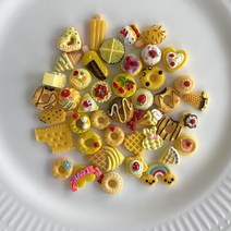 데코덴 슬라임 파츠 모음 폰케이스꾸미기 디저트파츠 폰케이스만들기 탑꾸 다꾸 폴꾸 탑로더 방과후수업재료, 노랑 디저트