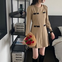 [당일배송] 프메라 포켓 배색 하객 원피스