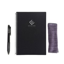 업무용 명품 가죽 다이어리 5스마트 재사용 가능한 지울 수있는 나선형 노트북 펜 천으로 수 전자 레인지, 01 5
