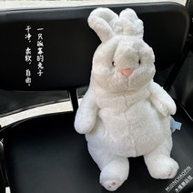 인형 애착 귀여운 선물 곰돌이 토끼 성인 봉제 대형 바디필로우 러블리 캐릭터 생일 침대, 큰 흰 토끼 45CM, 1