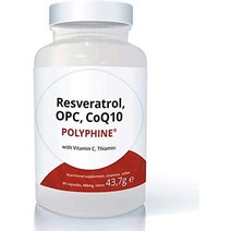 독일직구 스위스 Point Of Care Polyphine 트랜스 레스베라트롤 OPC & Q10 고용량 캡슐 90mg 폴리페놀 500mg(OPC 레스베라트롤) 데일리 복용량 60mg Q10 비타민 C & B1 Ve 포함, 수량, 상세참조