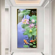 Yangzhou 3D 다이아몬드 황금 물고기 대형 보석십사수 라운드 큐빅 DIY세트 집순이 집돌이 취미 태교십자수200010769, 90x170