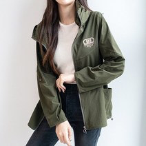 여성용 골드자수 후드야상점퍼