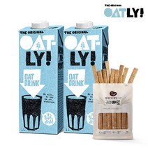 [오틀리] 귀리우유 1L2팩+빼로스틱 귀리과자 1종, 주문선택:초코 1L 2팩+오리지널