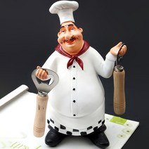 주방장 인형 오프너 21cm 요리사 부엌 주방 카페 뷔페 레스토랑 인테리어 데코 소품