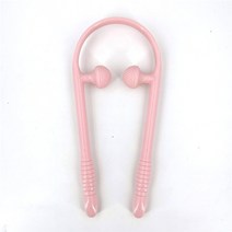 목스트레칭기구 목이완기 목 마사지 도구 압력 포인트 치료 압력 완화 핸드 롤러 마사지 neck shoulder dual 목지압 맛사지, 분홍색