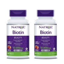 나트롤 비오틴 10000mcg 스트로베리 타블렛, 60개입, 2개