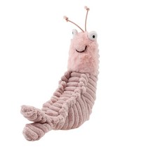 SanBeans 새우 피부 랍스터 플러시 장난감 어린이 회사 인형 휴일 선물 장식 베개(22 cm)