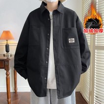 M-5XL 빅사이즈 겨울 셔츠 자켓 아우터 남자 오버핏