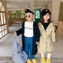 바로배송 소프트루즈핏 벨크로 야상자켓 남아 여아 가을코디 트렌치코트 나들이 데일리