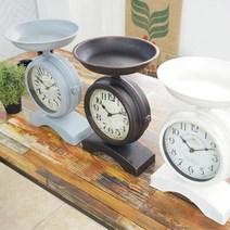 클래식 레스토랑 촬영 장식 소품 시계 바늘시계 데코, 종류_화이트