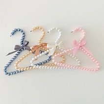아기 유아 아동 옷걸이 아기옷장정리 신생아방꾸미기 셀프촬영소품 진주옷걸이 3P, 핑크 3P
