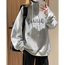 대신 중성풍 반폴라 레터링 자수 맨투맨 맨투맨